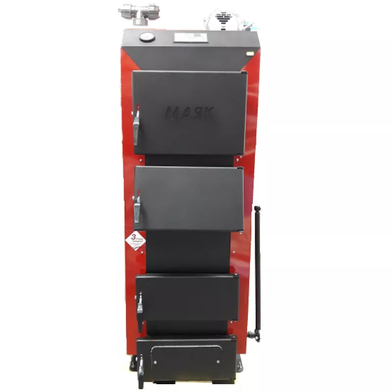 Cazan pe combustibil solid MAYAK KTP - 30 ECO MANUAL, 30 kW,  Otel,  Control mecanic,  Negru