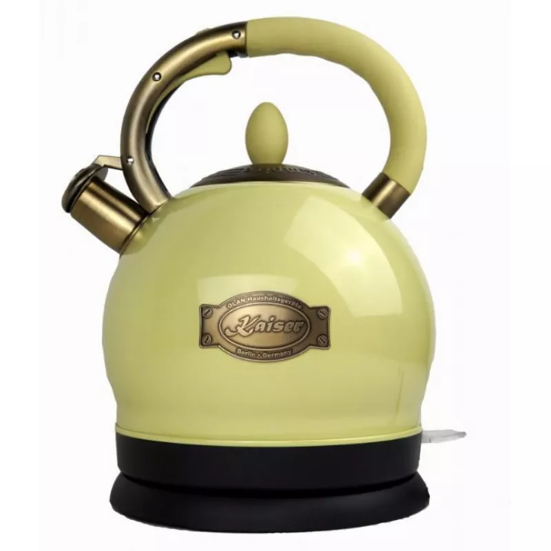 Ceainic electric KAISER WK 2000 ELFEM, 2 l,  1820 W,  Inox,  Plastic,  Galben deshis