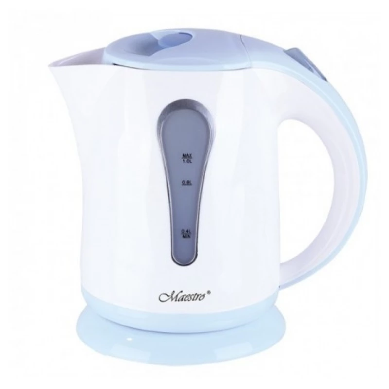 Электрочайник Maestro MR -028, 1 л,  1000 Вт,  Пластик,  Белый