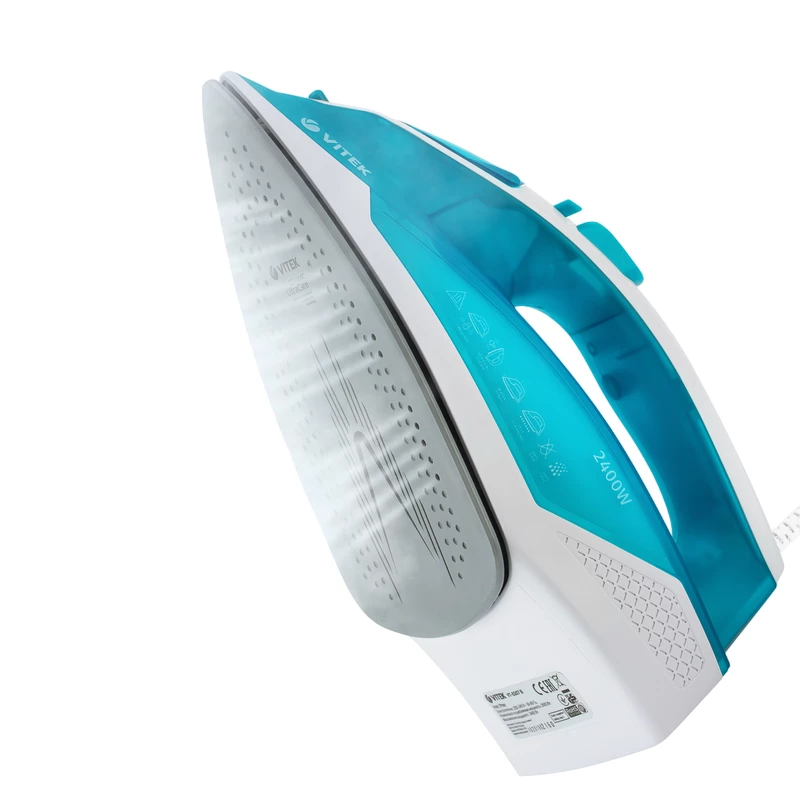 Утюг VITEK VT-8307, 2400 Вт, 260 мл, Бирюзовый, Белый
