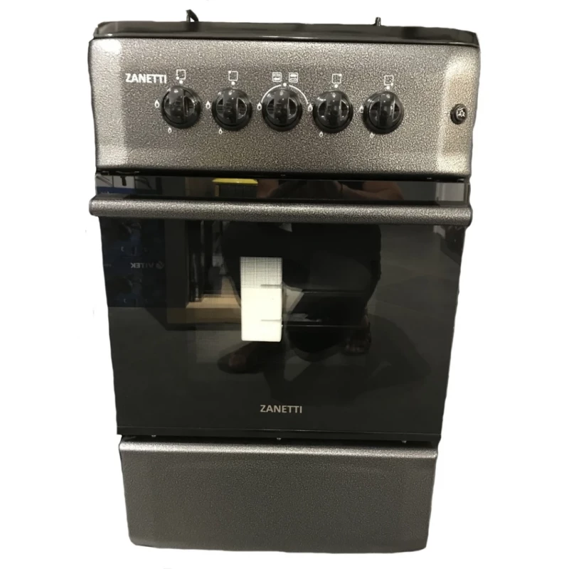 Aragaz combinat ZANETTI Z500 E,  SILVER, 50 l,  4 arzatoare, Curatare traditionala,  50 cm,  Argintiu, A