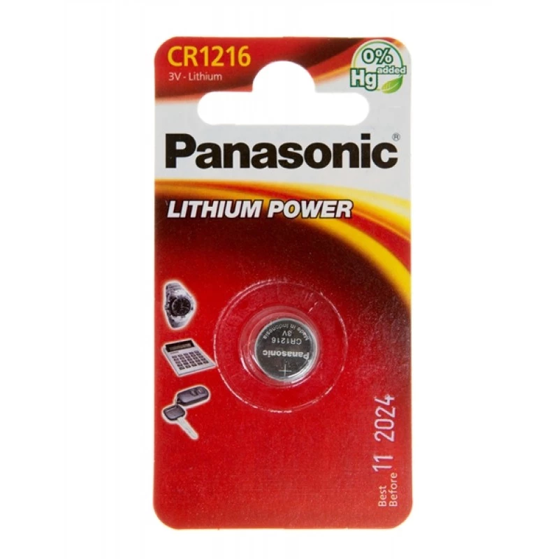 Baterie PANASONIC CR1216,  BLISTER*1,  CR-1216EL/1B