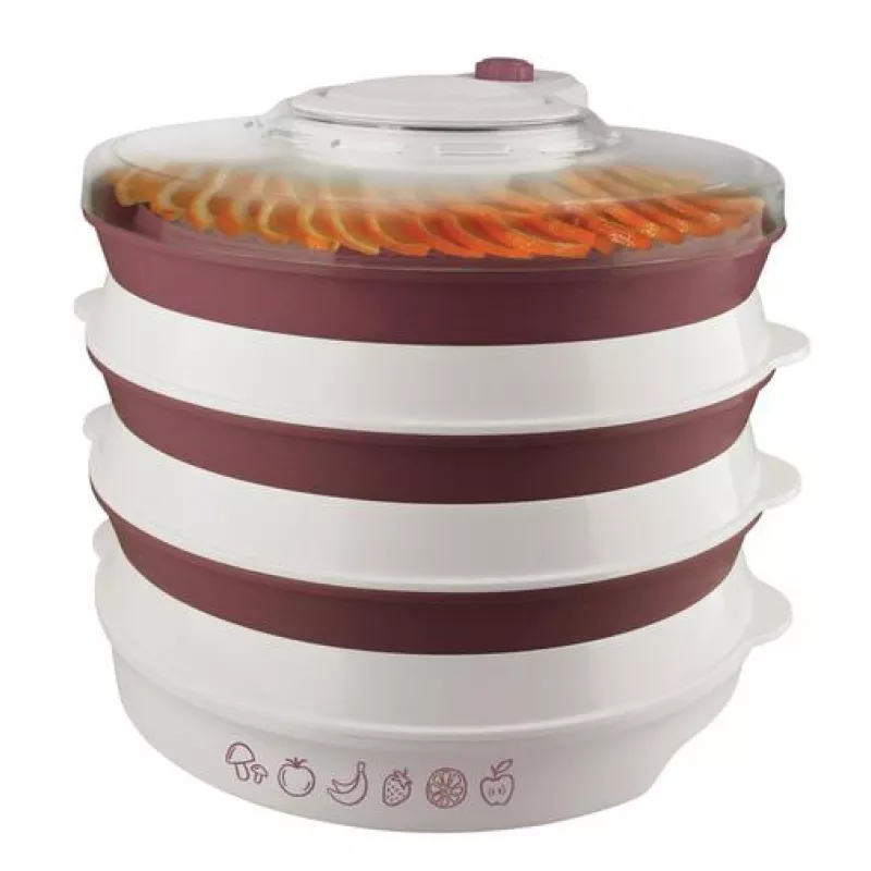 Uscator de fructe VITEK VT5056, 400 W,  5 sectiuni,  Alb,  Bordo
