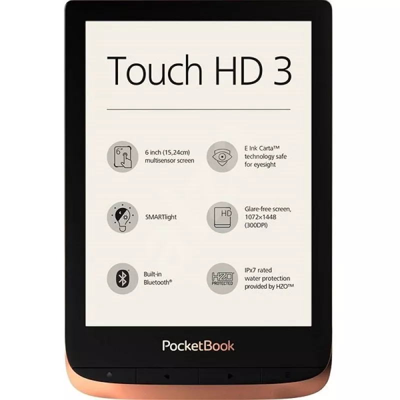 eBook POCKETBOOK Touch HD 3,  632 Spicy Copper, 6, E Ink®Carta™, Wi-Fi,  SMARTlight,  HZO Protection™ IPx7