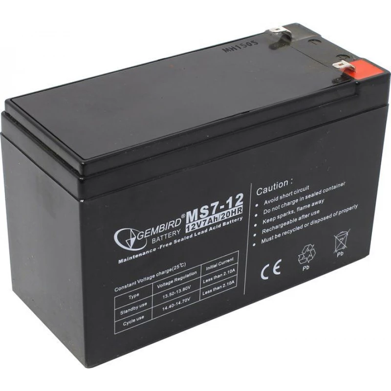 Батарея для ИБП GEMBIRD 12V 7, 5AH