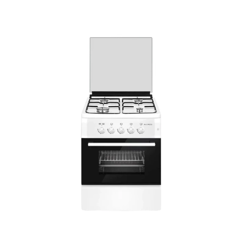 Комбинированная плита ZANETTI Z6000 EWH, 4 конфорки, Электроподжиг, Традиционная очистка, Белый, Черный