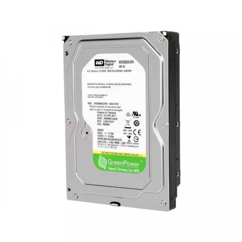 HDD WD AV-GP (WD5000AURX), 3.5 500GB, 64MB 5400rpm Factory Refubrished