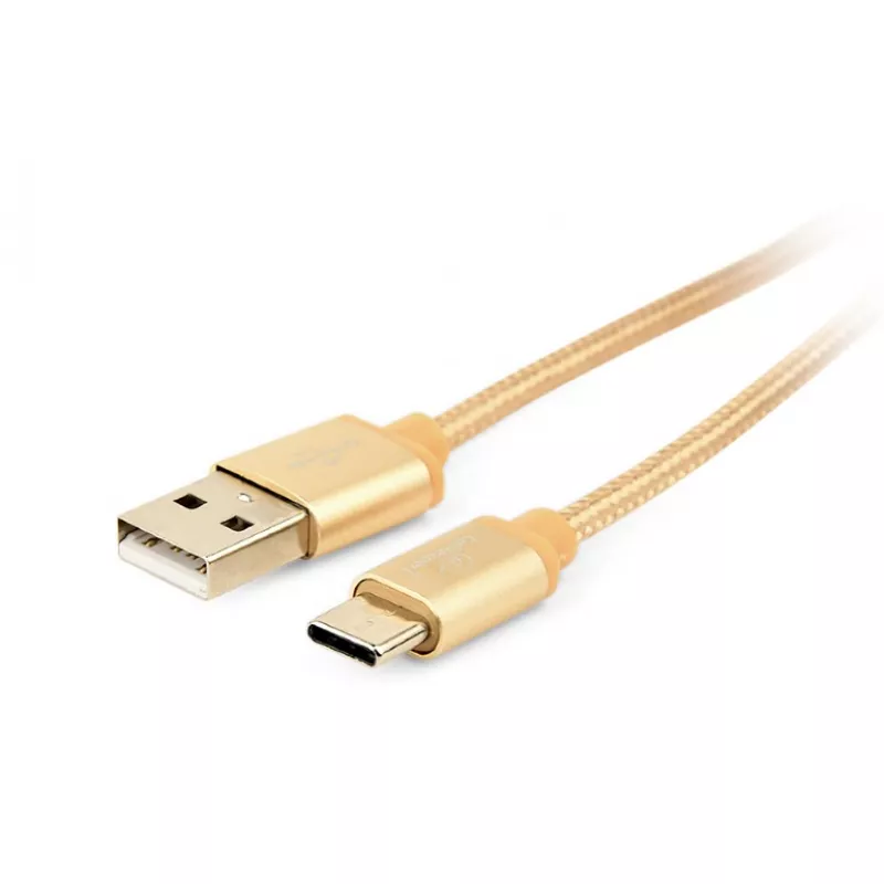 Кабель USB Cablexpert CCB-MUSB2B-AMCM-6-G, USB2.0, Type-C Cotton braided - 1.8m