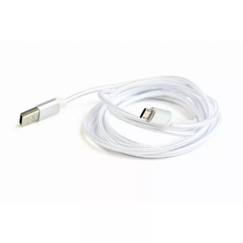 Кабель USB Cablexpert CCB-MUSB2B-AMBM-6-S, microUSB2.0 Cotton braided - 1.8m