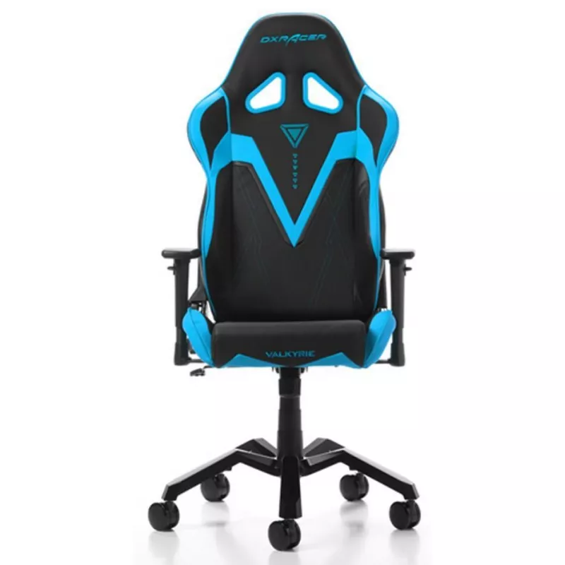 Fotoliu Gaming DXRacer Valkyrie GC-V03-NB Black/Blue, Metal,  Piele eco,  Piele PVC,  Gazlift,  150 kg,  165-195 cm,  Negru,  Albastru