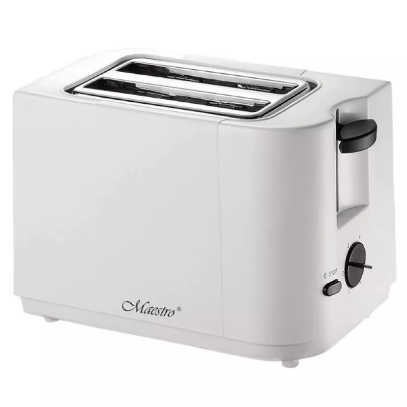 Тостер Maestro MR -703, 700 Вт,  2 тоста,  7 степеней обжаривания,  Механическое управление,  Белый