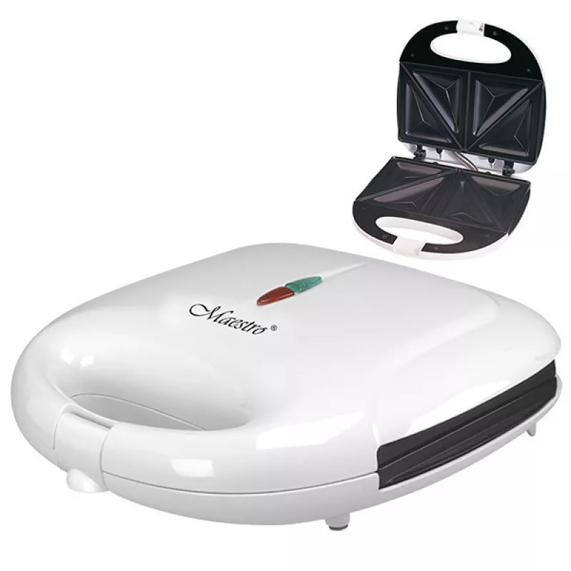 Вафельница Maestro MR -711, 750 Вт,  Антипригарное покрытие,  Индикация включения,  Белый