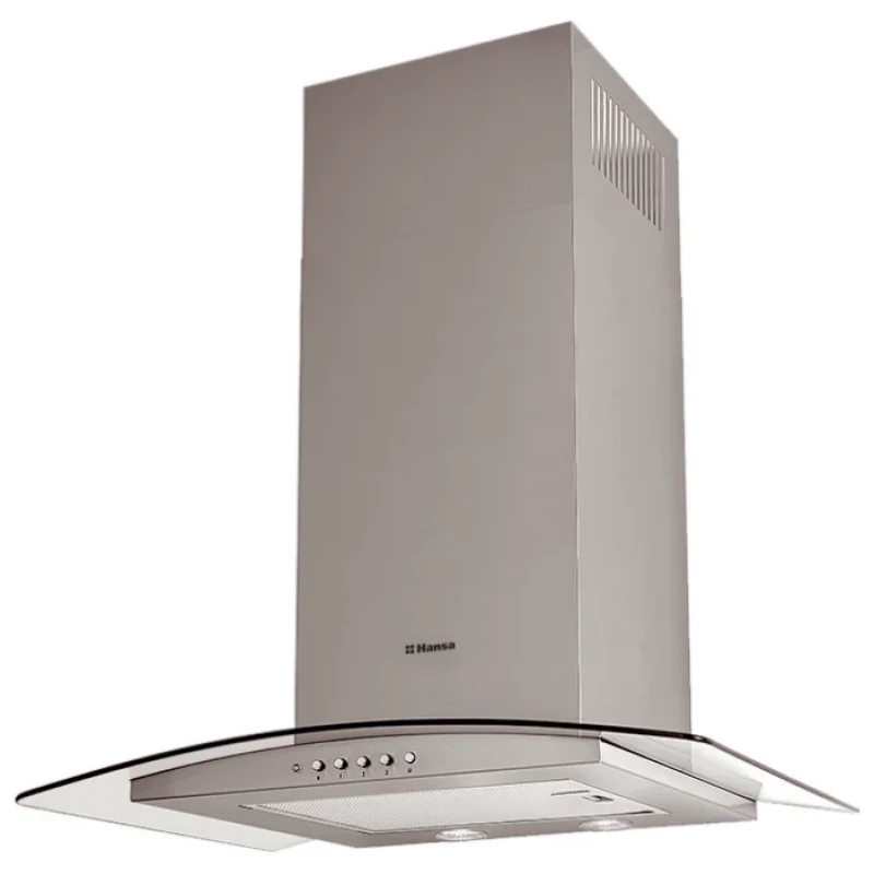 Hota HANSA OKC621GH SILVER, 341 m³/h, 1 motor, 60 cm, Filtru de grasime carbon, Inox