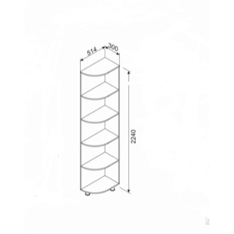 Anexa Ambianta DULAP USI GLISANTE, PAL melaminat, Alb