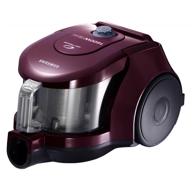 Aspirator cu container Samsung VCC4325S3W/SBW, 350 W, 1600 W, 1.3 l, Microfiltru, 80 dB, Bordo