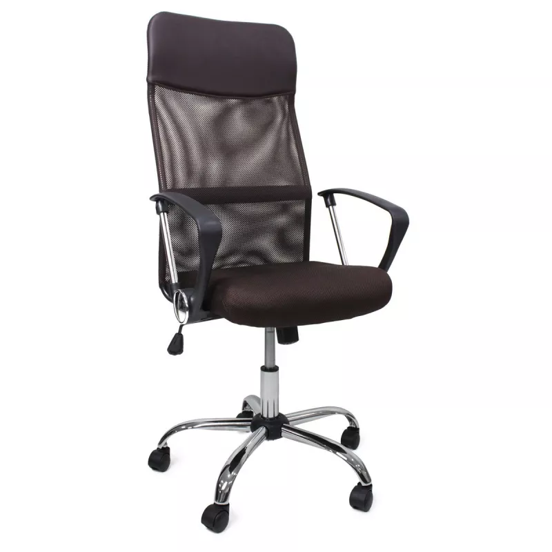 Офисное кресло DP F-63, Металл,  Ткань,  Газлифт,  Коричневый, 114-125 x 57 x 55