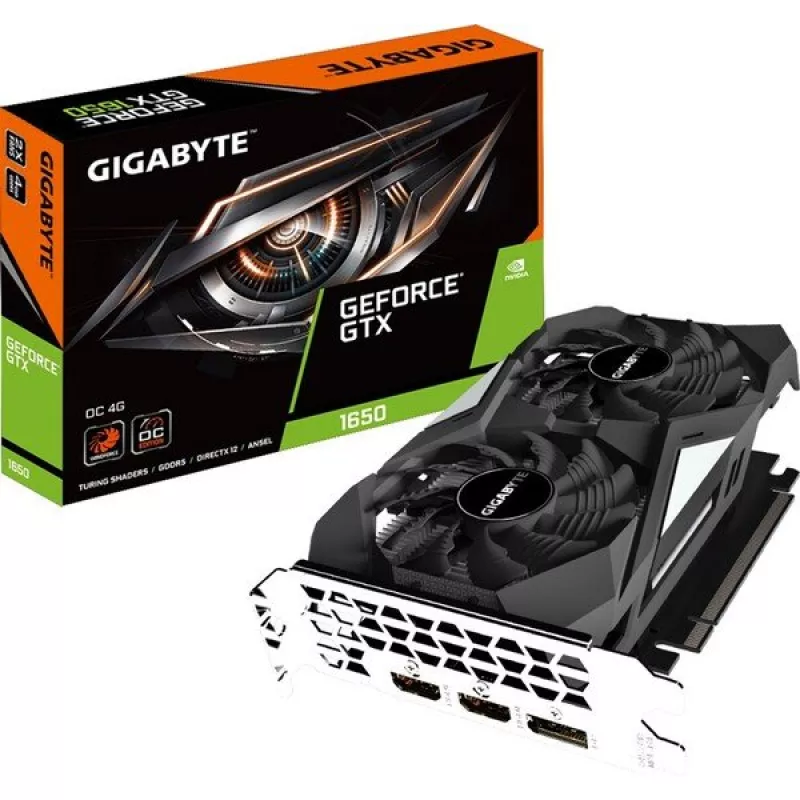 Placa video GIGABYTE GV-N1650OC-4GD, GeForce GTX 1650, 4GB GDDR5 128bit HDMI DP