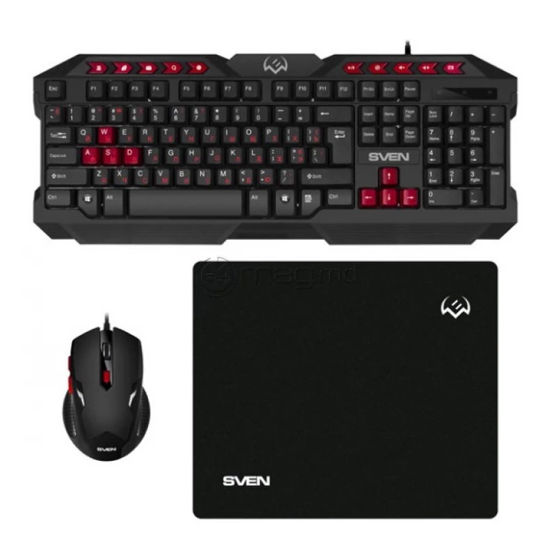 Kit (keyboard+mouse) SVEN GS-9200, Keyboard & Mouse & Mouse Pad