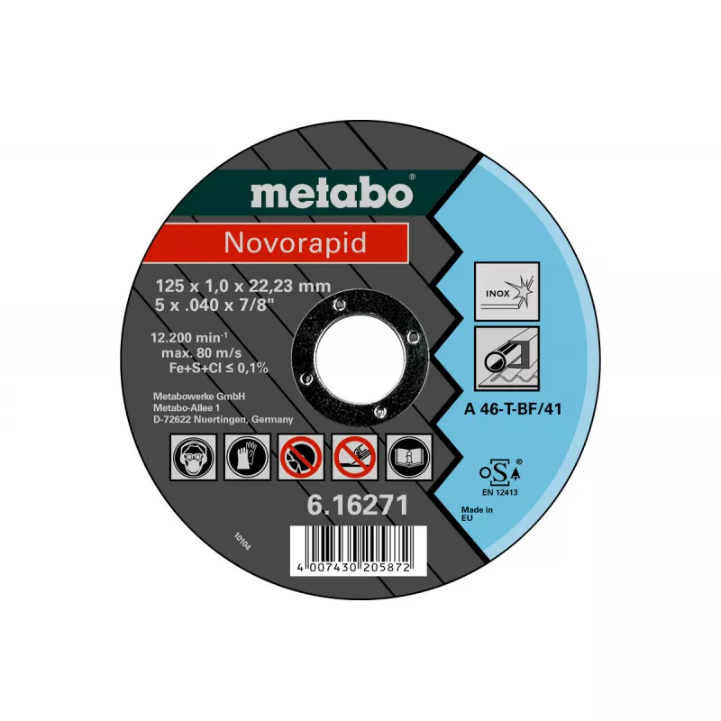 CD Disc METABO Novorapid, 125x1, 0x22, 2, 616271000