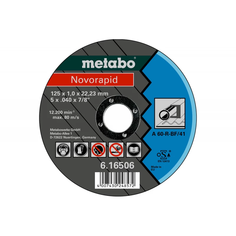 CD Disc METABO Novorapid, 125x1, 0x22I, (616506000)