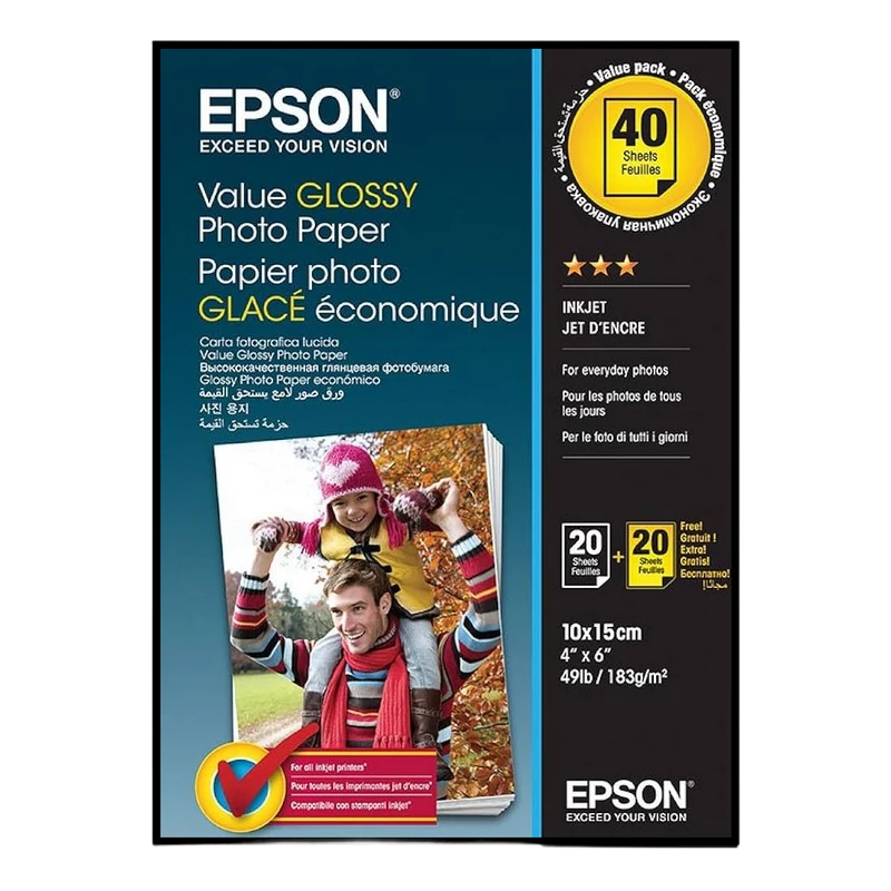 Фотобумага EPSON VALUE GLOSSY PHOTO PAPER 10X15CM BOGOF