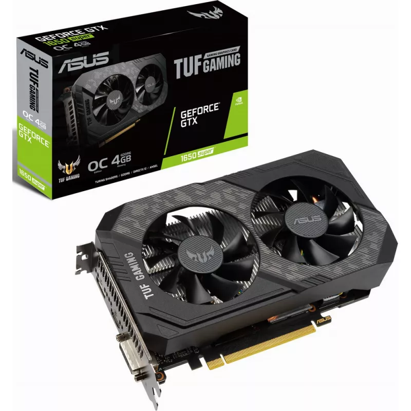 Placa video ASUS TUF-GTX1650S-O4G-GAMING, GeForce GTX 1650 SUPER, 4GB GDDR6 128bit DVI HDMI DP