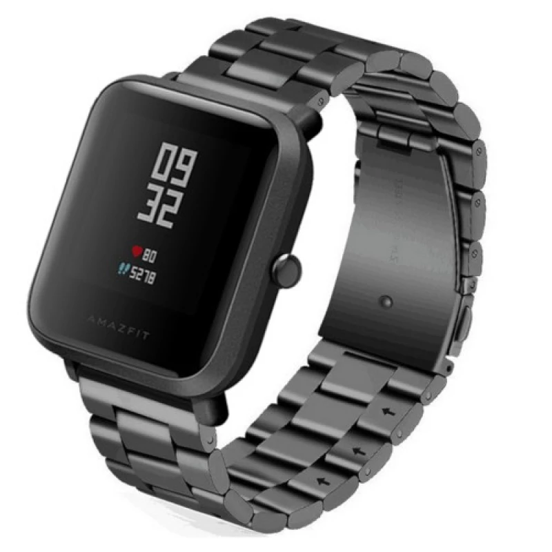 Bratara pentru ceas Xiaomi STRAP METAL AMAZFIT BIP 20MM BLACK РЕМЕШОК