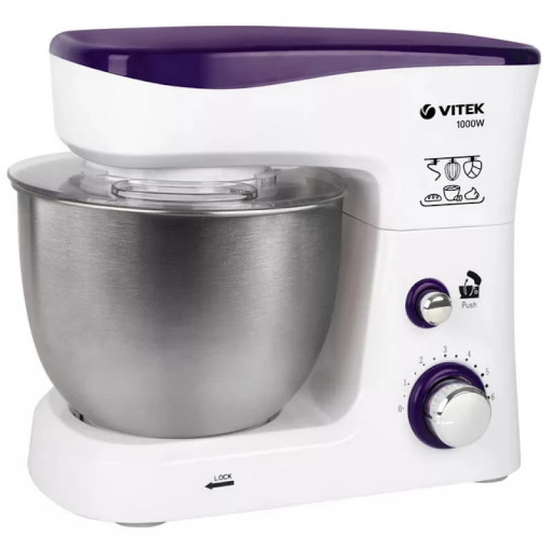Тестомес VITEK VT-1443, Стационарный,  1000 Вт,  3.5 л,  6 скоростей