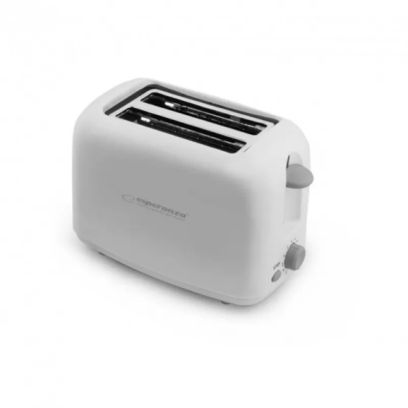 Тостер ESPERANZA CIABATTA EKT002, 600 Вт,  2 тоста,  6 степеней обжаривания,  Механическое управление,  Белый
