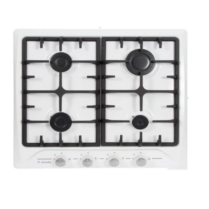 Plita incorporabila cu gaz ZANETTI ECO 1120 WHITE, 4 arzatoare,  Email,  Aprindere electrica,  Alb