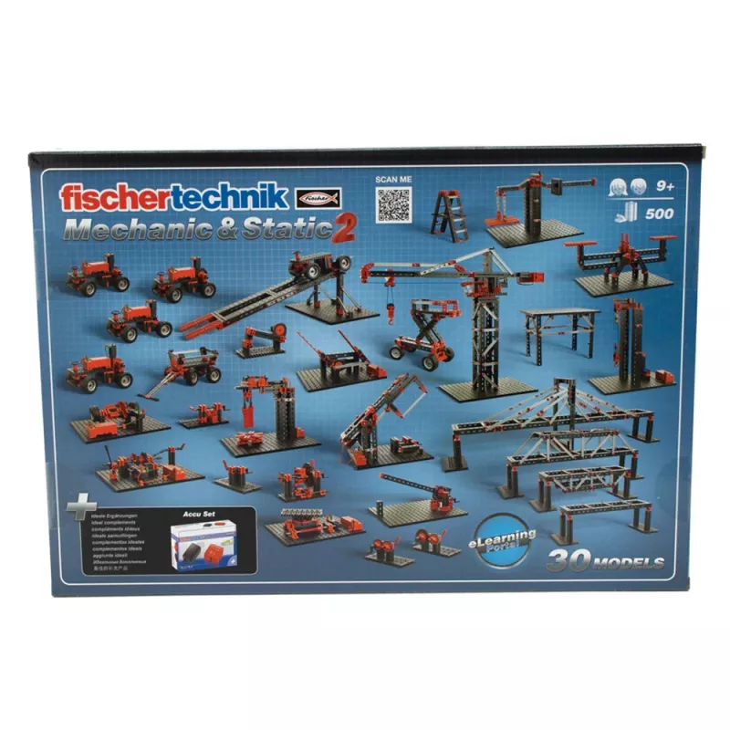 Jucarie FischerTechnik PROFI - MECHANIC & STATIC 2, 9+, 46.5 x 8 x 32 cm