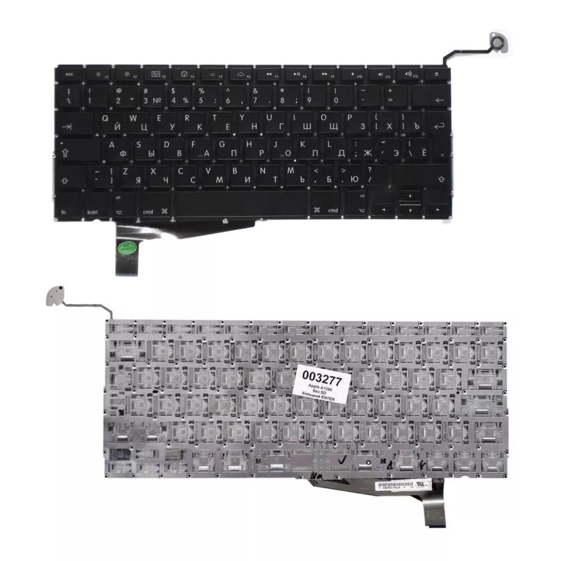 Клавиатура для ноутбука APPLE MACBOOK PRO 15 A1286 (2008) W/O FRAME ENTER-BIG ENG/RU BLACK