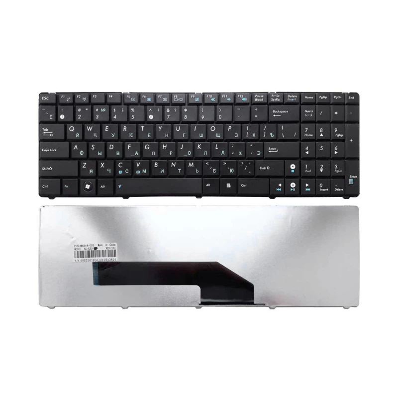 Клавиатура для ноутбука ASUS K50 K51 X5D P50 K60 K61 K70 ENG/RU BLACK