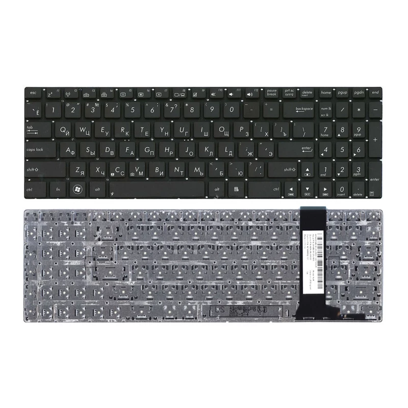 Tastatura laptop ASUS N550 N56 N76 N750 Q550 R552 U500 W/O FRAME ENTER-SMALL ENG/RU BLACK