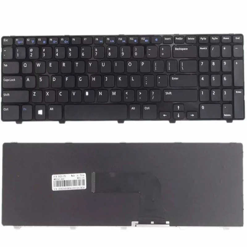 Tastatura laptop DELL INSPIRON 3521 3531 3537 5421 5521 5537 5535 LATITUDE 3540 VOSTRO 2421 2521, ENG/RU Black