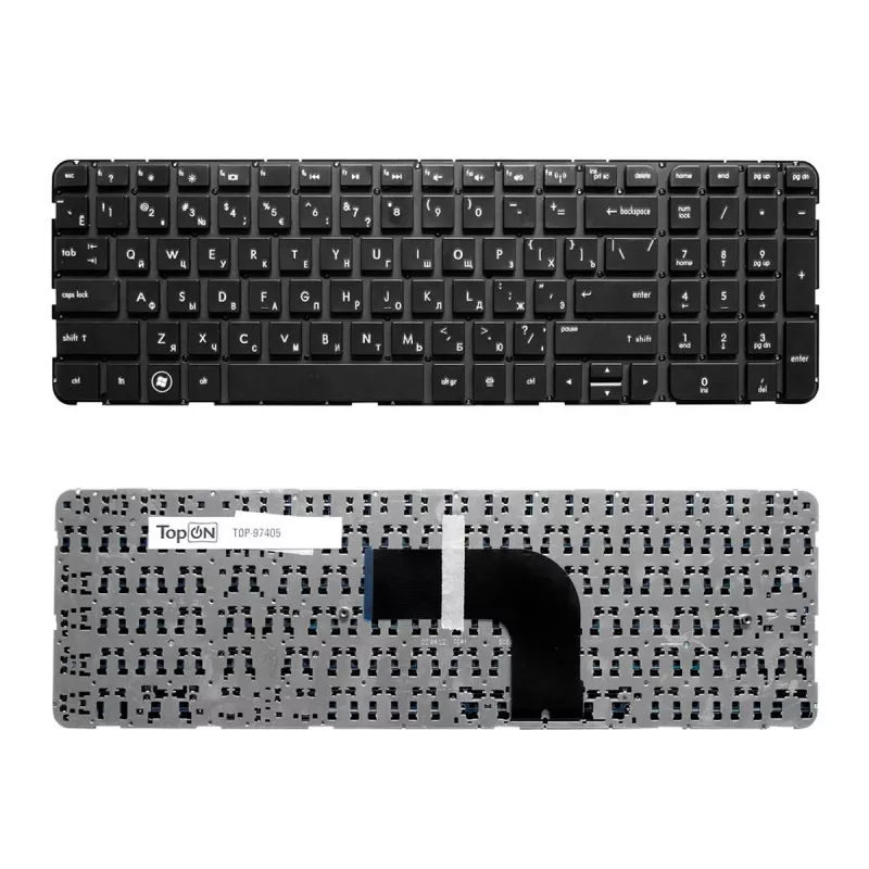 Клавиатура для ноутбука HP Pavilion dv6-7000, w/o frame ENTER-small ENG/RU Black