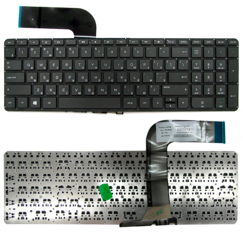 Клавиатура для ноутбука HP Pavilion 15-P 15-p00 17-F, w/o frame ENTER-small ENG/RU Black