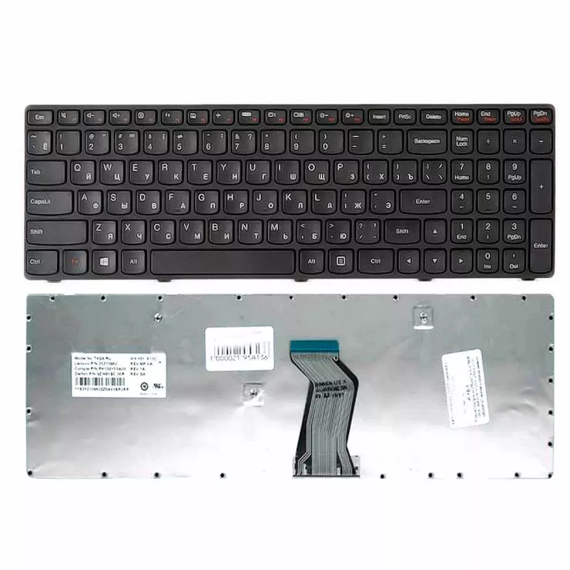 Клавиатура для ноутбука LENOVO G500 G505 G510 G700 G710, ENG/RU Black