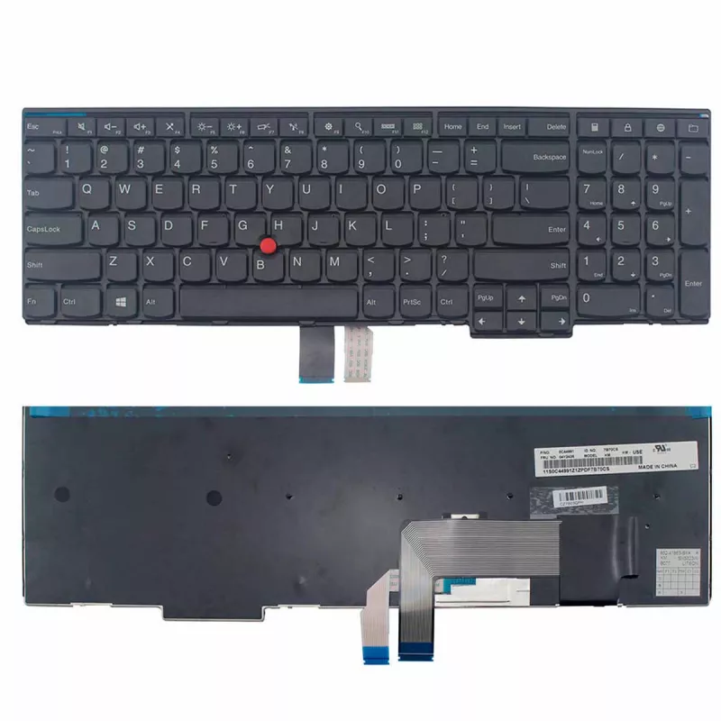 Клавиатура для ноутбука LENOVO T540 W540 E531 E540 L540 T550 W550 W541, w/trackpoint ENG/RU Black