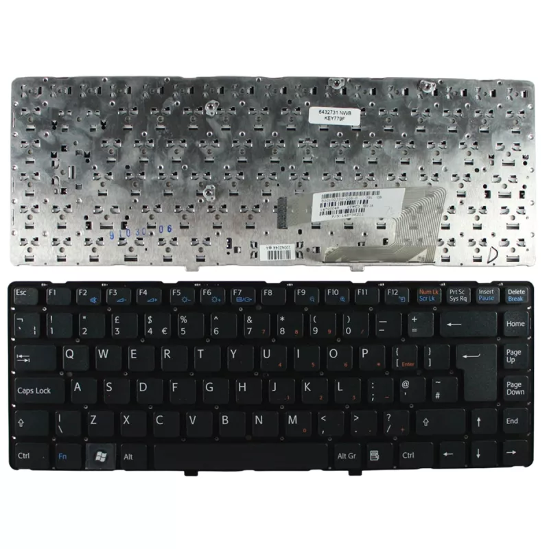 Клавиатура для ноутбука SONY VGN-NW, w/o frame ENTER-big ENG/RU Black