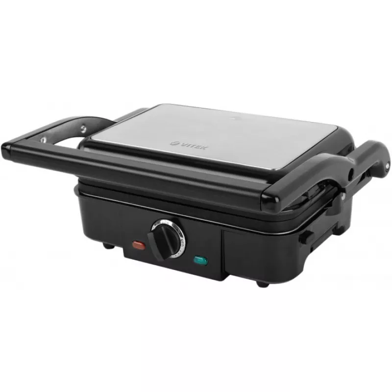 Gratar electric VITEK VT-2630, Inchis,  1500 W,  3 moduri,  Inox, 29x26