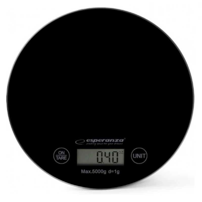 Cantar de bucatarie ESPERANZA MANGO EKS003K, 5 kg,  Sticla,  LCD display,  Functia tara, 1xCR2032