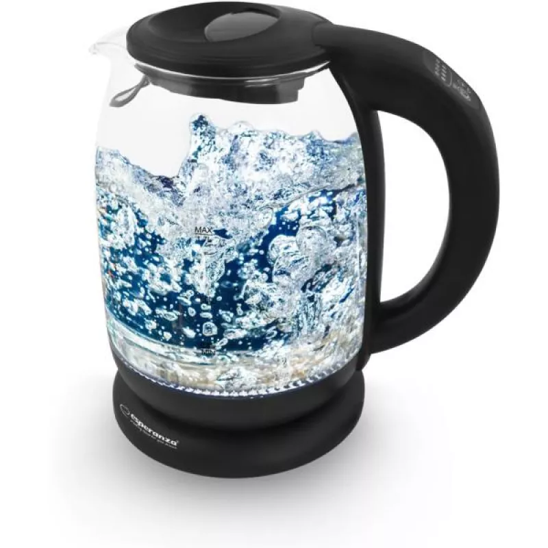 Электрочайник ESPERANZA LOIRE EKK027, 1.7 л,  2200 Вт,  Стекло,  Пластик,  Прозрачный,  Черный