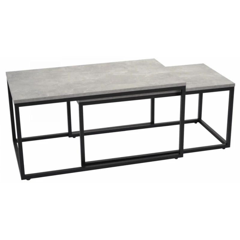 Masa de birou DP CAFEA DUO TOWN, PAL melaminat,  Metal,  Grafit gri,  Negru,, 90 x 45 x 50