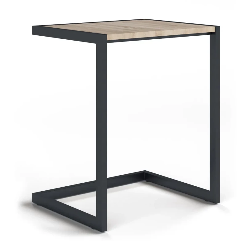 Masa de calculator DP NOTEBOOK, Metal,  PAL melaminat,  Stejar laptos,  Negru, 60 x 50 x 40