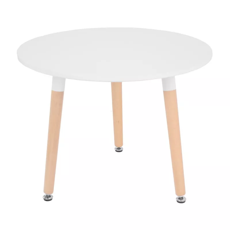 Masa de birou OEM EAMES BEBE WHITE, MDF,  Lemn,  Metal,  Alb,  Stejar laptos,, 60 x 46 x 60