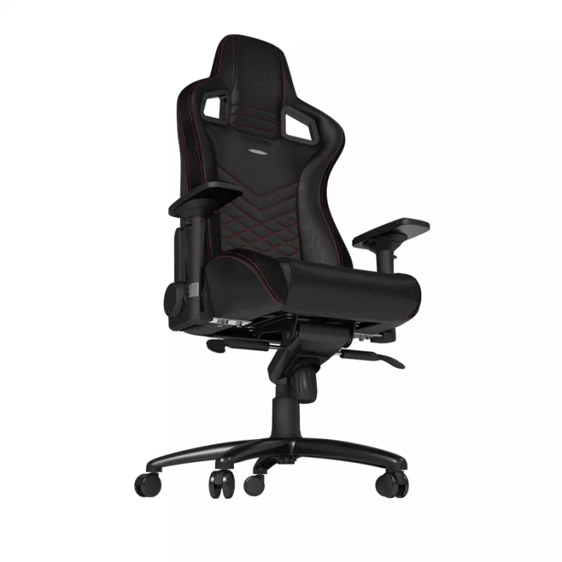Fotoliu Gaming NobleChairs EPIC NBL-PU-RED-002 BLACK/RED, Metal, Piele eco, Gazlift, 120 kg, 165-180 cm, Negru, Rosu