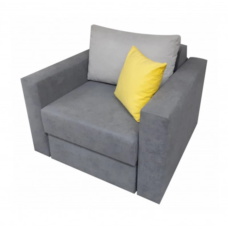 Fotoliu Artvent MODEL II, Lemn,  Stofa,  Gri, 100 x 96 x 62