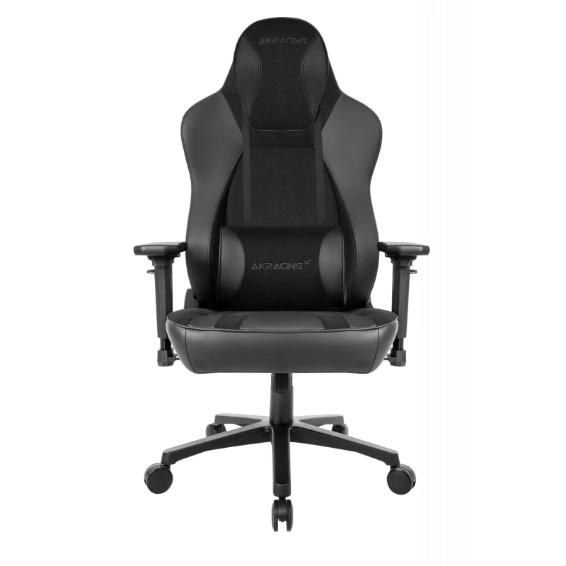 Fotoliu Gaming AKRacing Obsidian AK-OBSIDIAN-ALC Black, Metal,  Piele eco,  Gazlift,  150 kg,  167-200 cm,  Negru