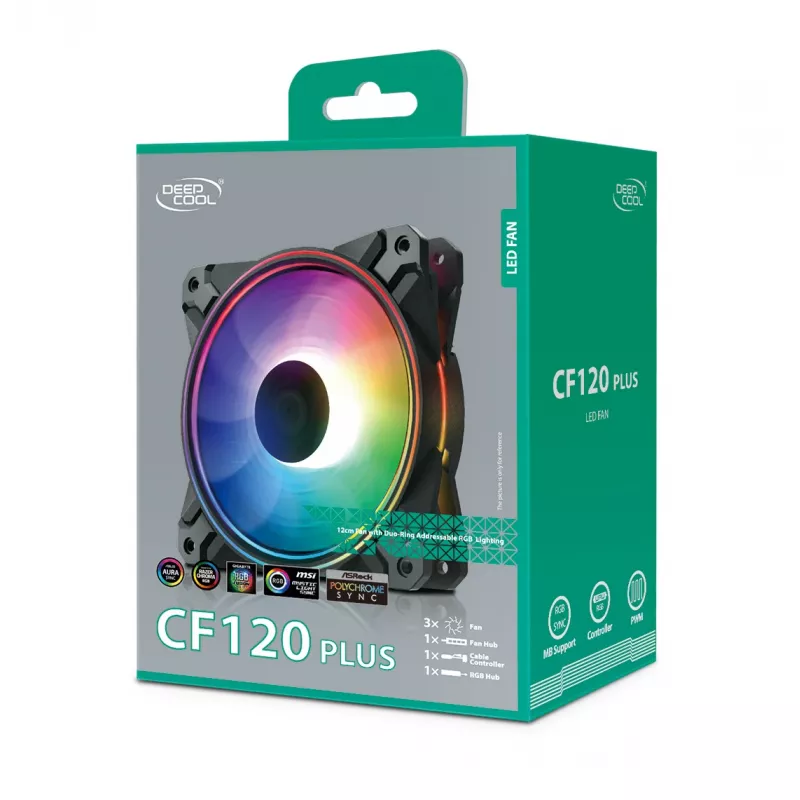Ventilator DEEPCOOL CF120 PLUS, 120x120x26.5mm